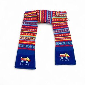 Blue and red truck scarf